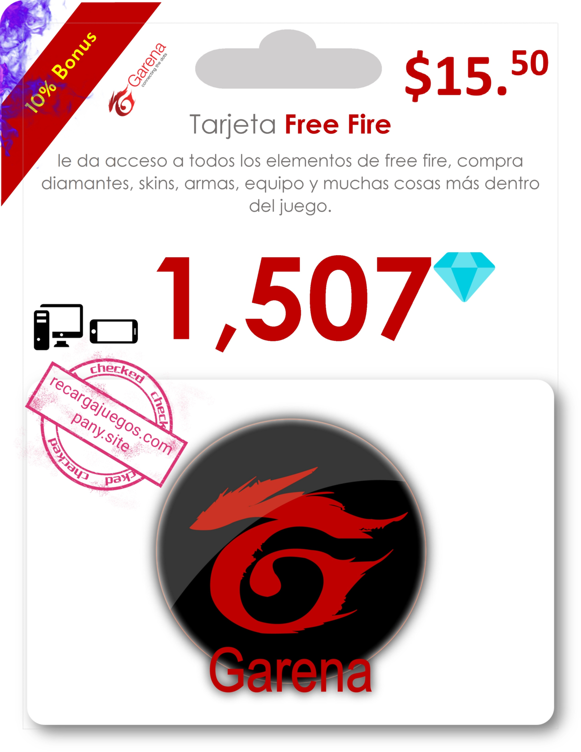 PAQUETE DE 1,507 DIAMANTES