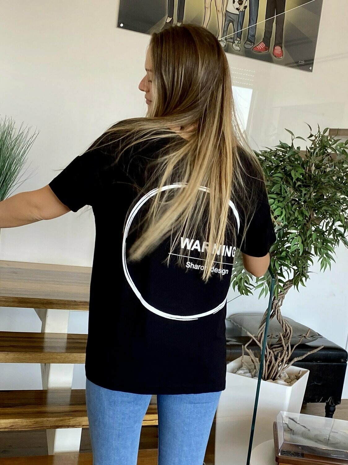 WARNING חולצה שחורה