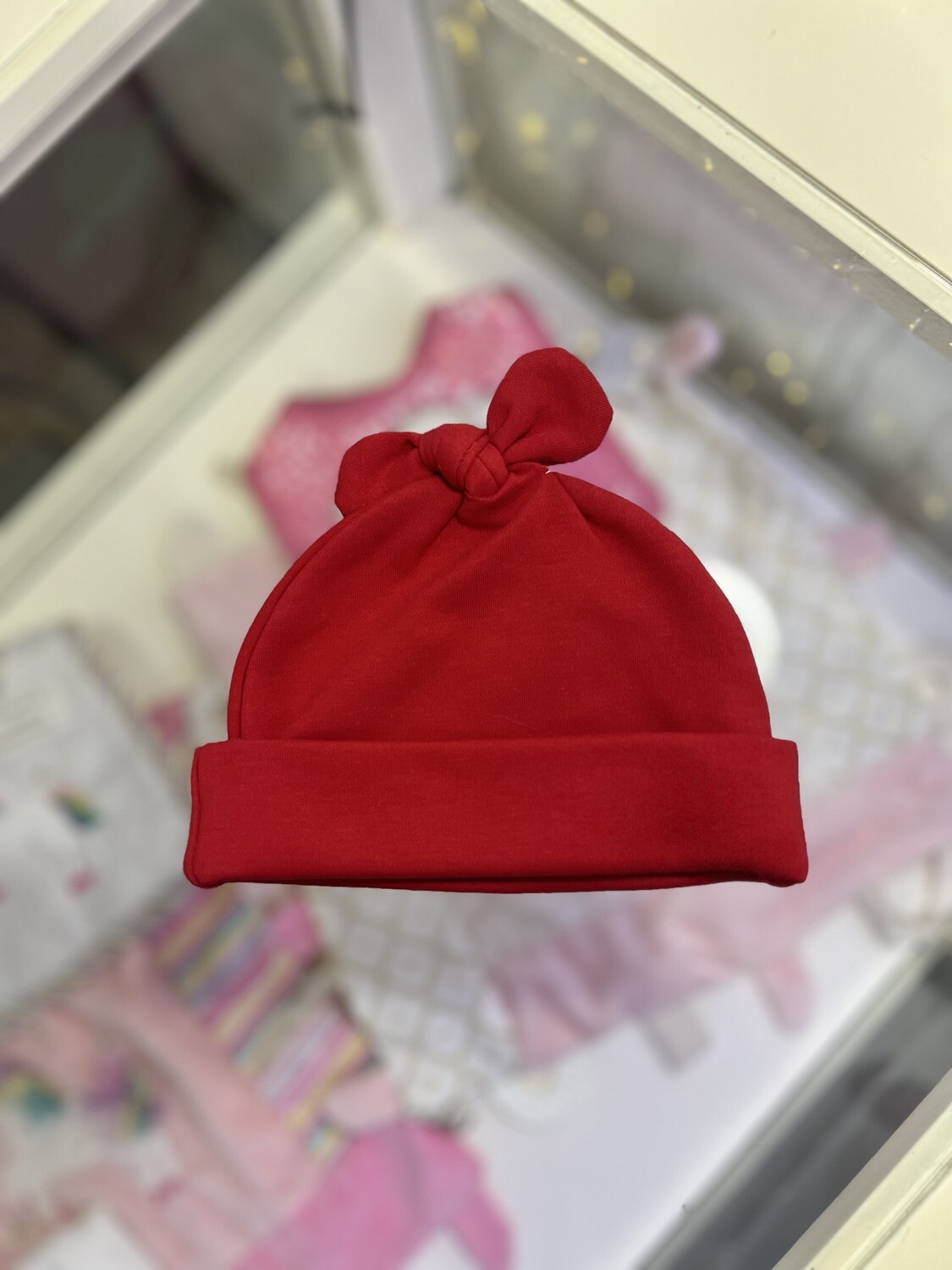 Baby Beanie with top knot