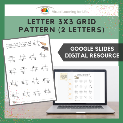 Letter 3x3 Grid Pattern (2 Letters) (Google Slides)