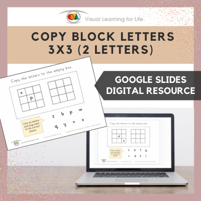 Copy Block Letters 3x3 Grid (2 Letters) (Google Slides)