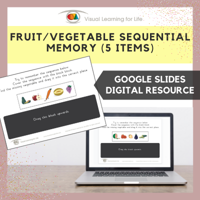 Fruit/Vegetable Sequential Memory - 5 items (Google Slides)
