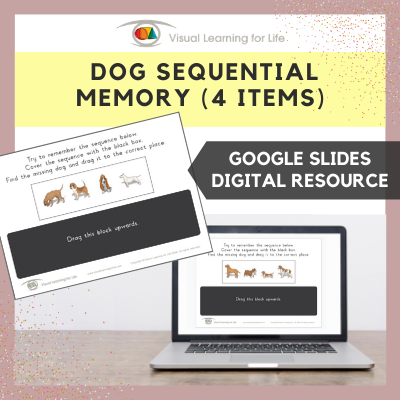 Dog Sequential Memory - 4 Items (Google Slides)