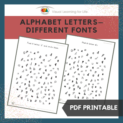 Alphabet Letters–Different Fonts