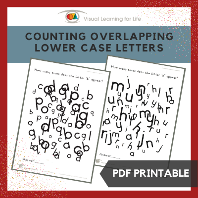 Counting Overlapping Lower Case Letters
