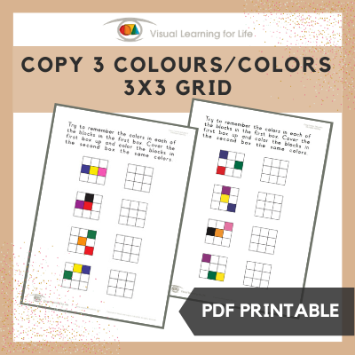 Copy 3 Colours/Colors 3x3 Grid