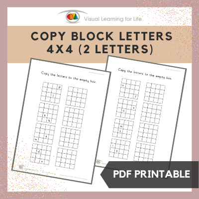 Copy Block Letters 4x4 Grid (2 Letters)