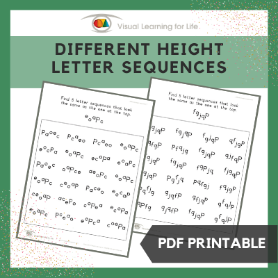 Different Height Letter Sequences