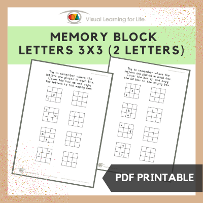 Memory Block Letters 3x3 (2 Letters)