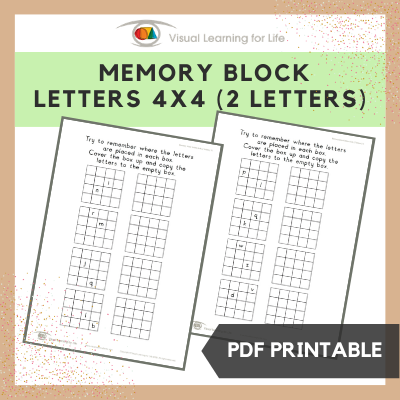 Memory Block Letters 4x4 (2 Letters)