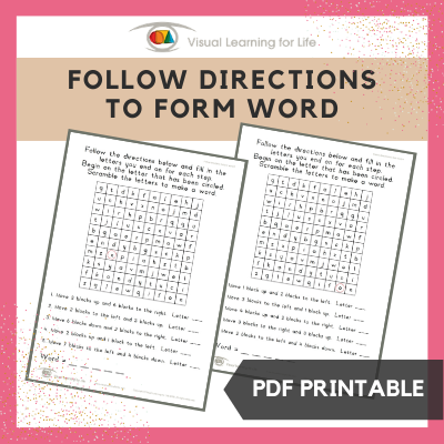 Follow Directions to Form Word