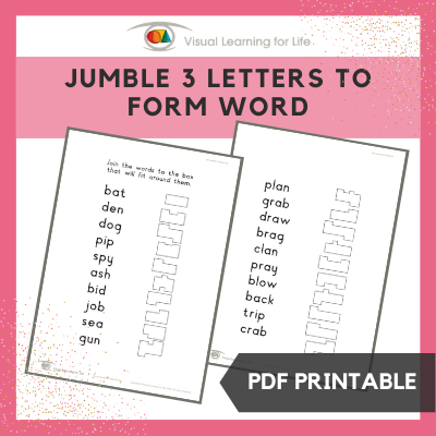 Jumble 3 Letters to Form Word
