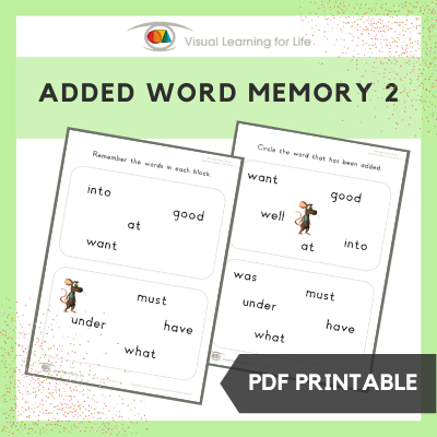 Added Word Memory 2