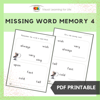 Missing Word Memory 4