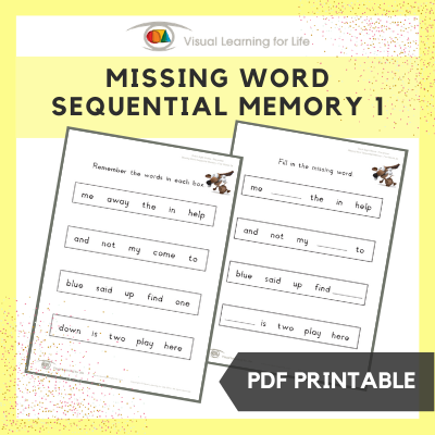 Missing Word Sequential Memory 1