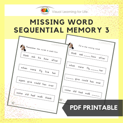 Missing Word Sequential Memory 3