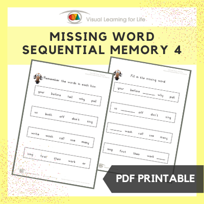 Missing Word Sequential Memory 4