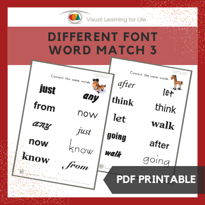 Different Font Word Match 3