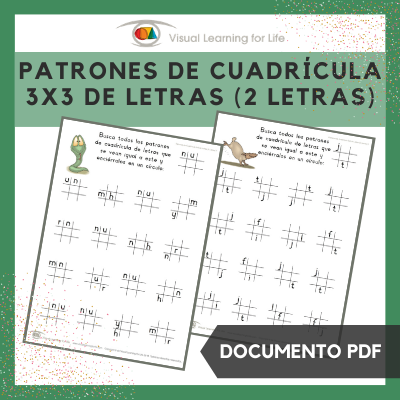 Patrones de Cuadrícula 3x3 de Letras (2 Letras)
