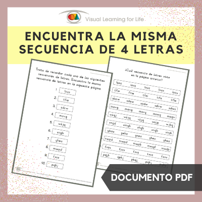 Encuentra la Misma Secuencia de 4 Letras