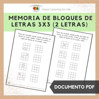Memoria de Bloques de Letras 3x3 (2 Letras)