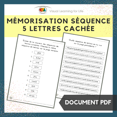 Mémorisation séquence 5 lettres cachée