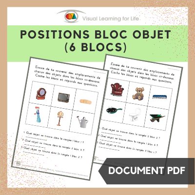 Positions bloc objet (6 blocs)