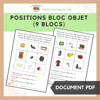 Positions bloc objet (9 blocs)