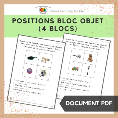 Positions bloc objet (4 blocs)