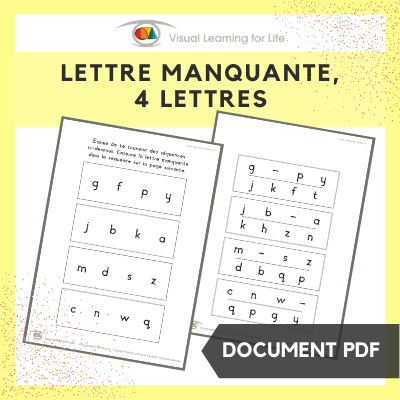 Lettre manquante, 4 lettres