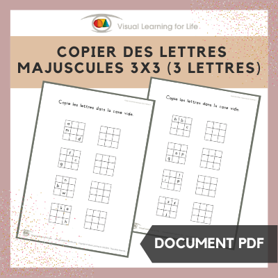 Copier des lettres majuscules 3x3 (3 lettres)