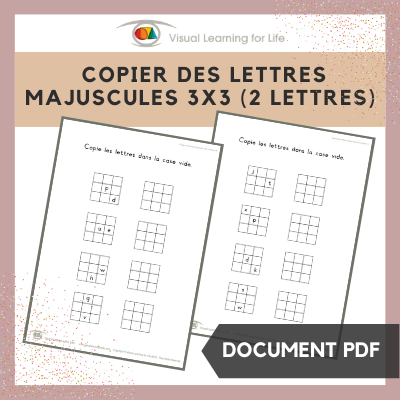 Copier des lettres majuscules 3x3 (2 lettres)