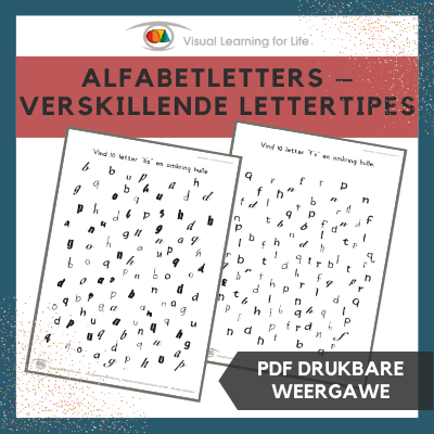 Alfabetletters – Verskillende Lettertipes