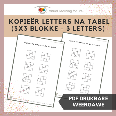 Kopieër Letters na Tabel (3x3 Blokke - 3 Letters)