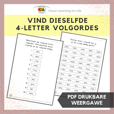 Vind Dieselfde 4-Letter Volgordes