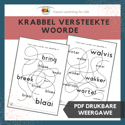 Krabbel Versteekte Woorde