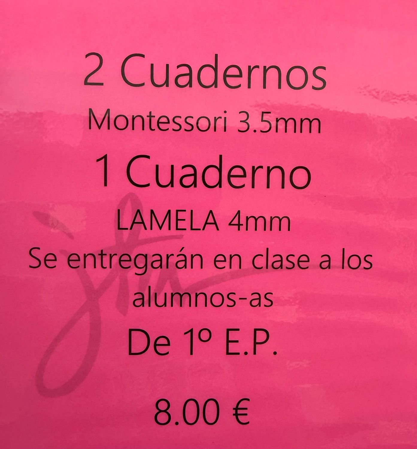 2 cuadernos con pauta Montessori 3,5MM + 1 cuaderno Lamela 4mm