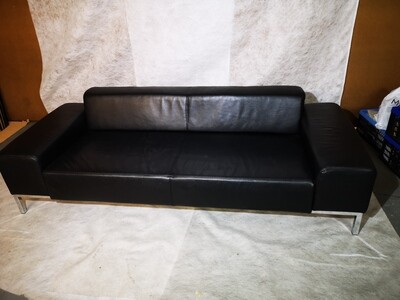 Leder Sofa schwarz