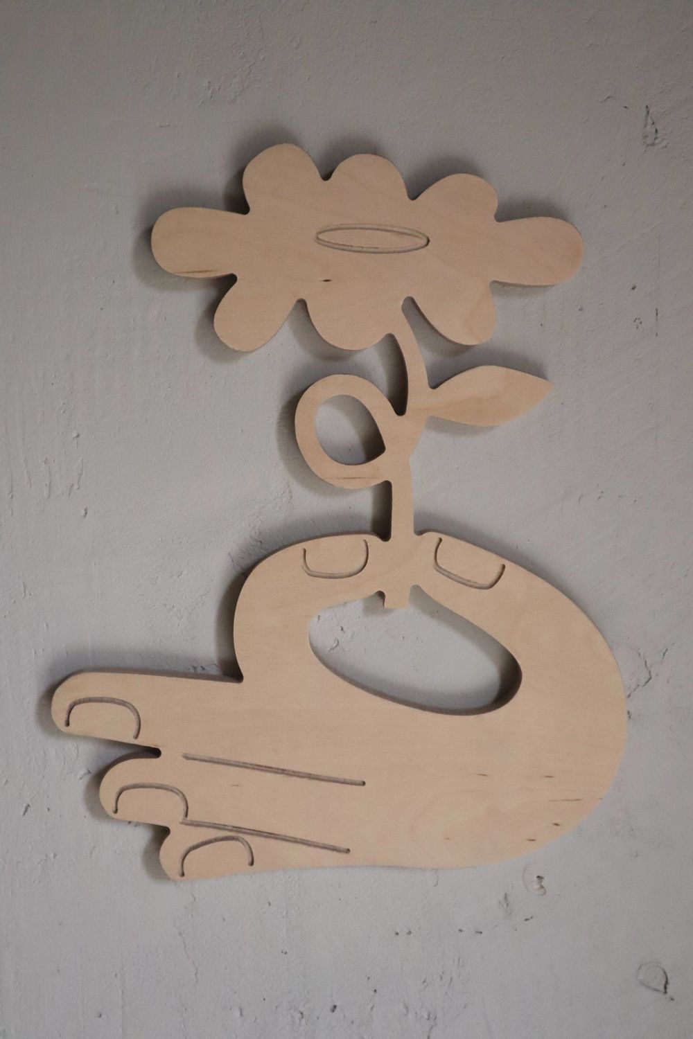 Holzbild "Blumengruß"