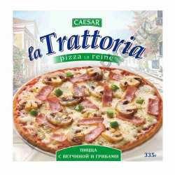 МР Пицца с ветчиной и грибами La Trattoria 335гр*5шт