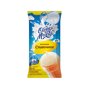 Мороженое  Облака из Молока СТАКАНЧИК  Сливочное ВАНИЛЬНОЕ 80 гр*30 шт
