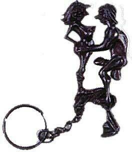Action Couple Keychain ***