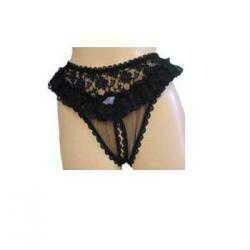 Lingerie Rosebud Crotchless Panty QUEEN