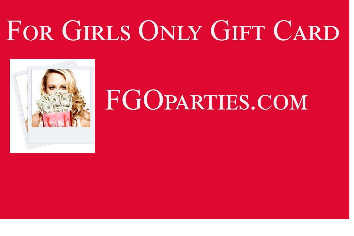 Gift card For Girls Only Parties