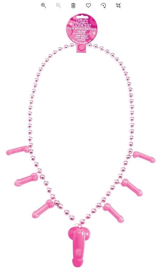 Bachelorette Party Pink Whistle Necklace