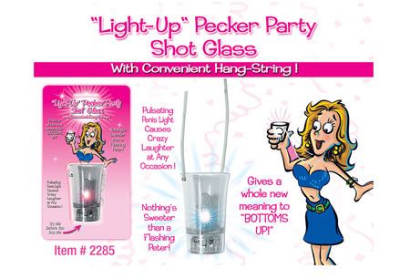 Light Up Pecker Party Shot Glass
