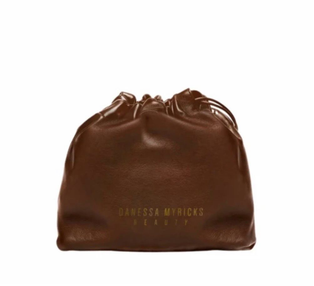 DMB Vegan Leather Drawstring Pouch Chocolate Brown