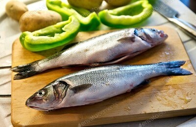 Fresh Whole Sea Bass 2x6-800g