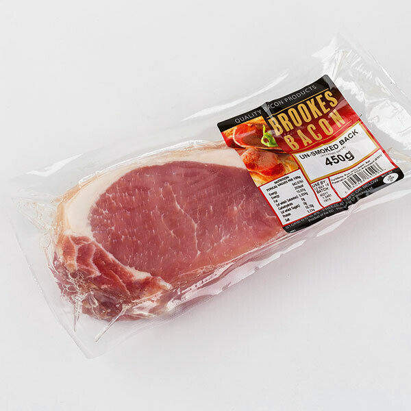 Unsmoked Sliced Back Bacon 450g