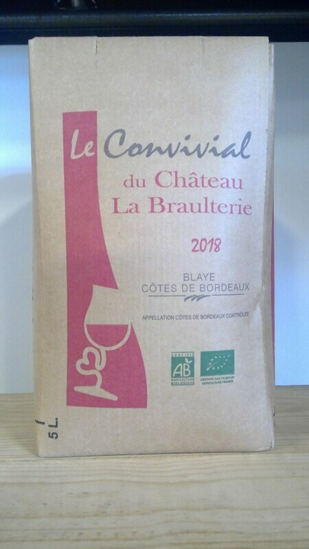 CÔTES DE BLAYES | FONTAINE À VIN Le Convivial du CHÂTEAU DE LA BRAULTERIE 5 LITRES